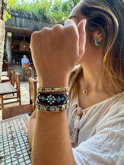 Free Spirit Hoops Bracelet  | Beach Blue