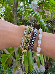 Free Spirit Hoops Bracelet  | Nature Green