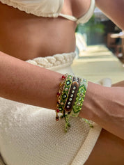 Wayuu Skinny Bracelet | Nature Green