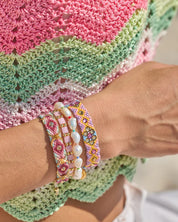 Free Spirit Bracelet with Rings - Vinotinto