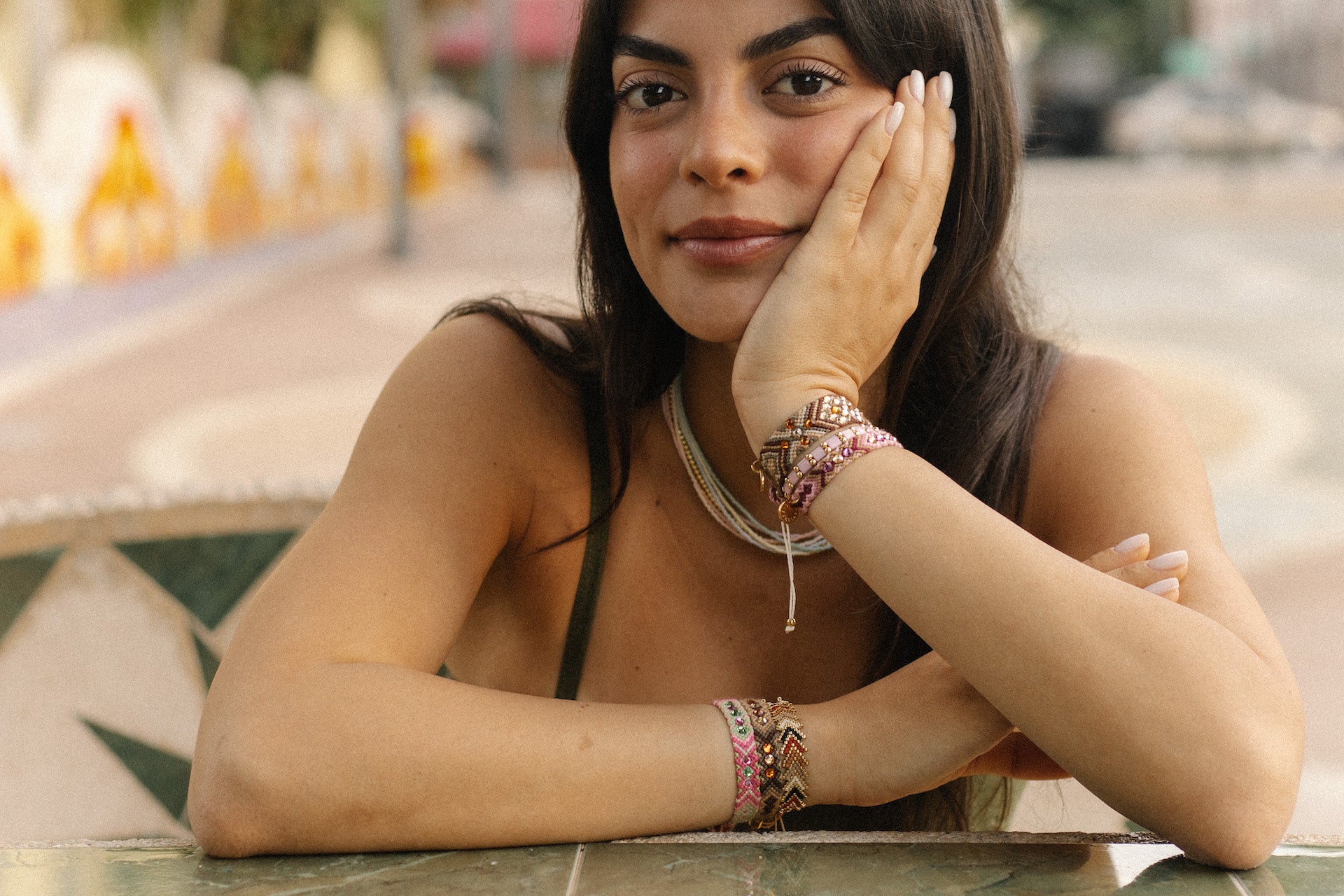 Wayuu Skinny bracelet - Camel