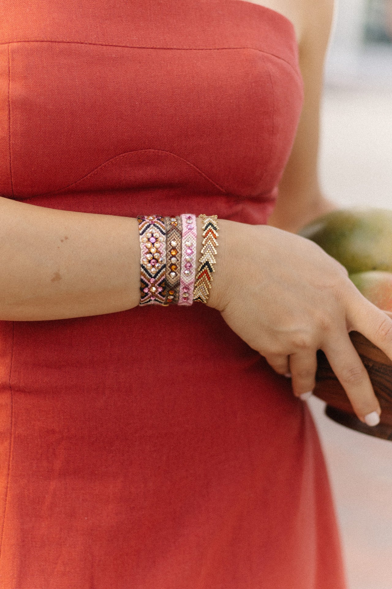 Wayuu Skinny bracelet - Camel