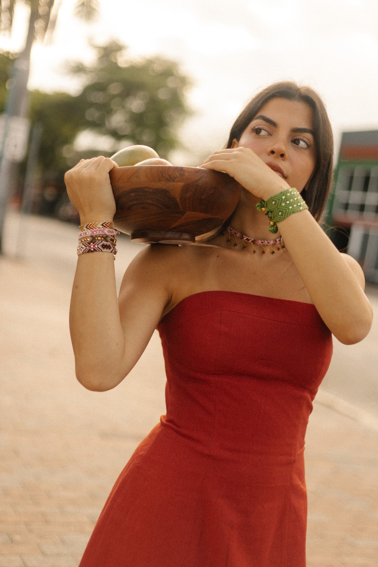 Wayuu Skinny bracelet - Desert Rose