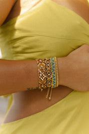 Golden Glow Stack – Effortless Luxury Look – 4 Bracelets