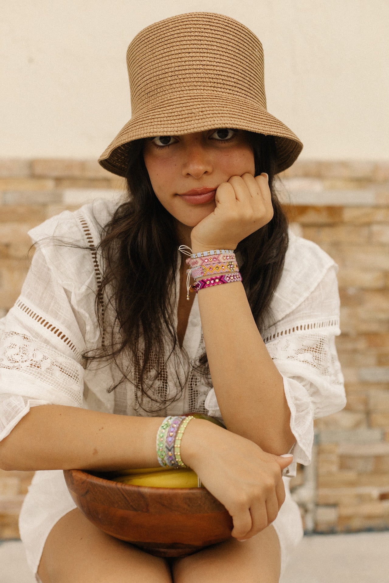 Wayuu Skinny bracelet - Moon Lite