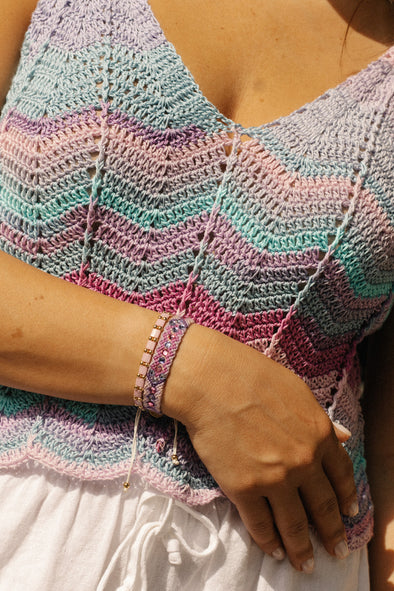 Lilac Multicolor Crop Top