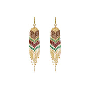 Brown earrings - Miyuki beads