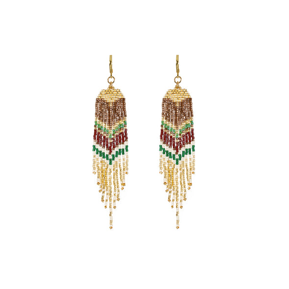 Brown earrings - Miyuki beads