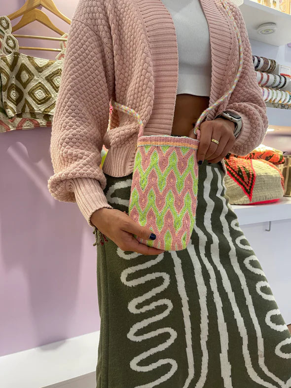 Makki Mini Wayuu Crossbody Bag - Lemon