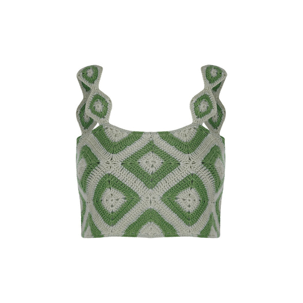 Top JOLOTSÜ  CROCHET - Emerald green