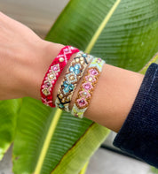 Wayuu Skinny bracelet - Citrus Green