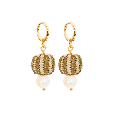 Iraca Earrings - Beige