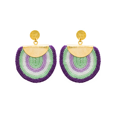 Wayuu Jolotsü Earrings - Purple