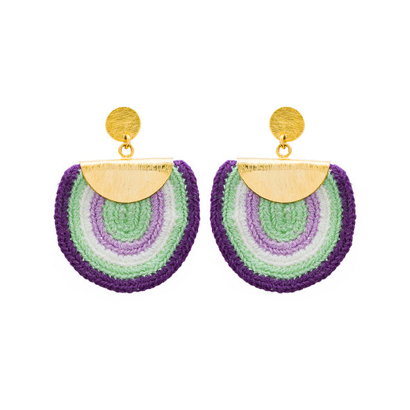 Wayuu Jolotsü Earrings - Purple