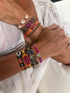 Macrame Swarovski Bracelet- Rainbow