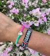Macrame Swarovski Bracelet- Rainbow