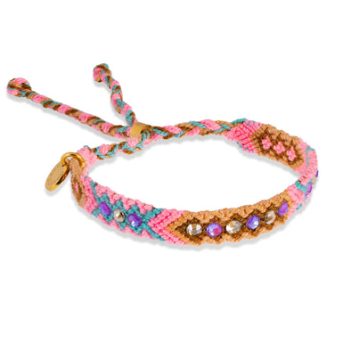 Wayuu Skinny bracelet - Barbie Pink