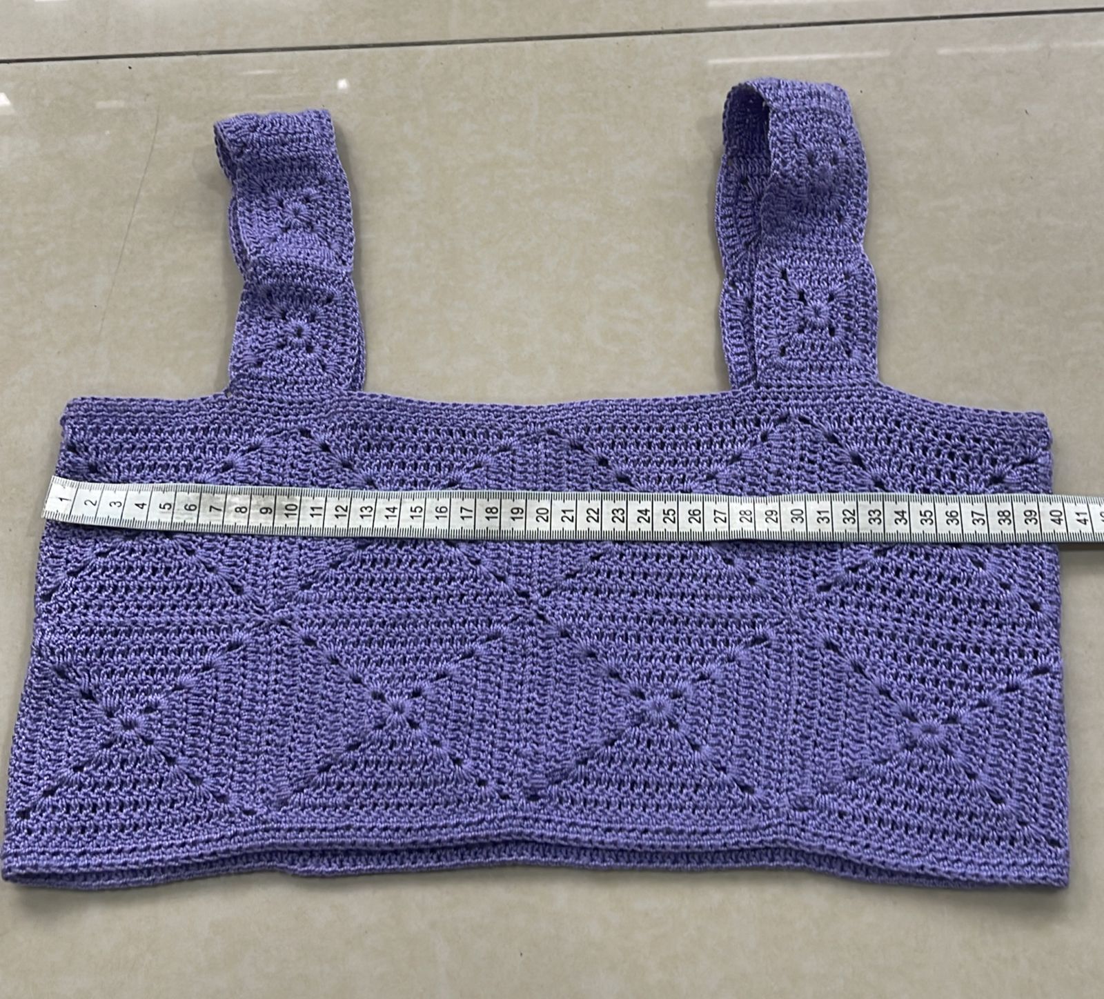 Top Makki unicolor Crochet - Lilac