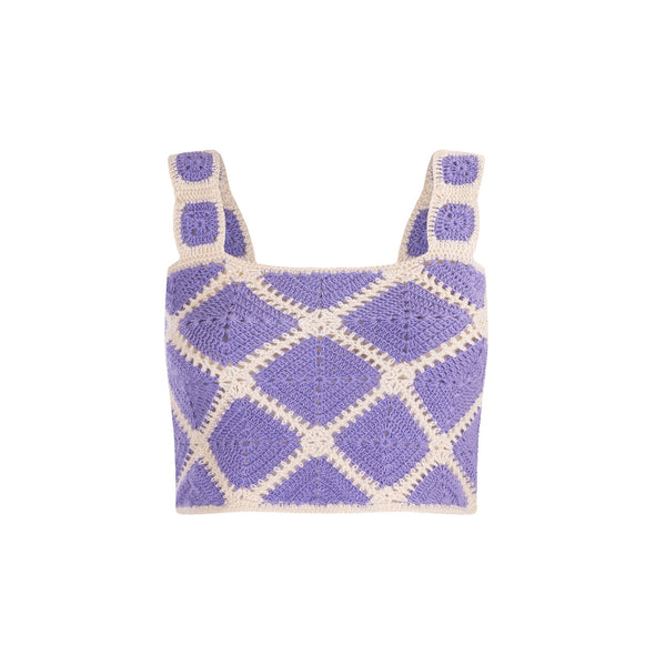 Top Kai Crochet - Lilac - long waist