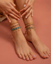 Wayuu Jolotsü Anklet - Blue / Brown