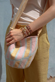 Crossbody Bucket Bag - Cream