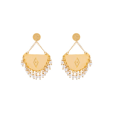 Half Moon earrings - Pearls