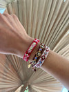 Wayuu Skinny bracelet - Vino Tinto