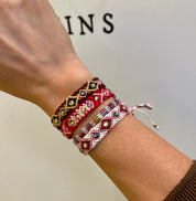 Wayuu Skinny bracelet - Brown